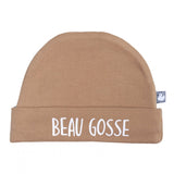 Bonnet doublé pur coton "Beau gosse" camel