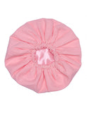 Bonnet de nuit satin & gaze rose