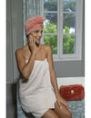 Serviette turban cheveux bambou terracotta