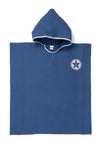 Poncho de bain en nid d'abeille indigo